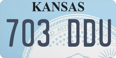 KS license plate 703DDU