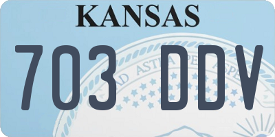 KS license plate 703DDV