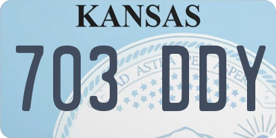 KS license plate 703DDY