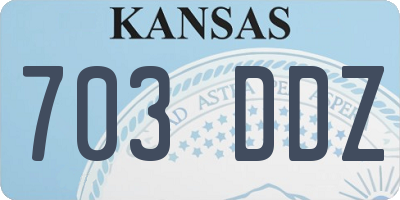 KS license plate 703DDZ