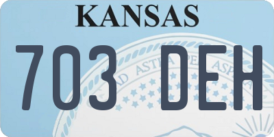 KS license plate 703DEH