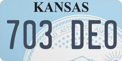 KS license plate 703DEO