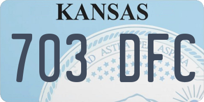 KS license plate 703DFC