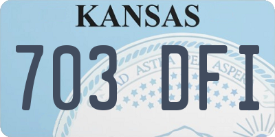 KS license plate 703DFI