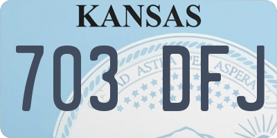 KS license plate 703DFJ