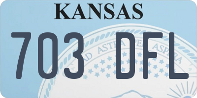 KS license plate 703DFL