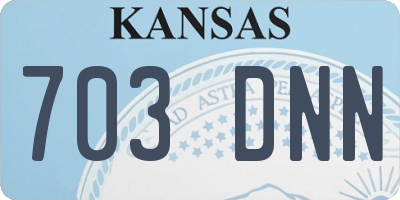 KS license plate 703DNN