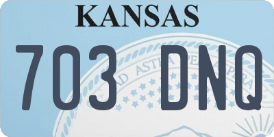 KS license plate 703DNQ