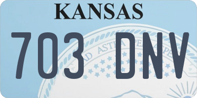 KS license plate 703DNV