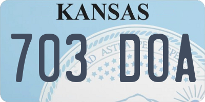 KS license plate 703DOA