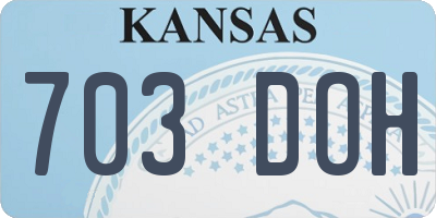 KS license plate 703DOH
