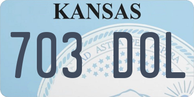 KS license plate 703DOL