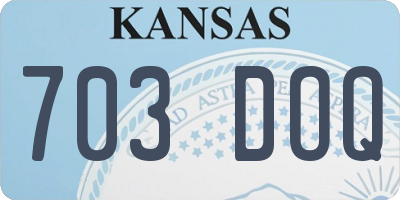KS license plate 703DOQ