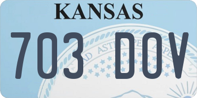 KS license plate 703DOV