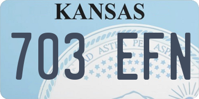 KS license plate 703EFN