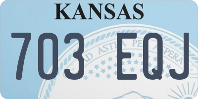KS license plate 703EQJ