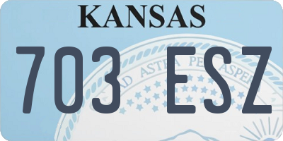 KS license plate 703ESZ