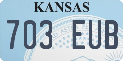 KS license plate 703EUB