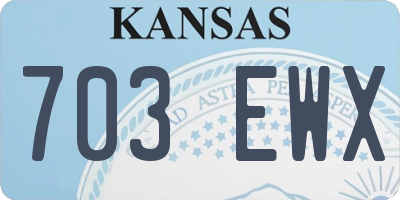 KS license plate 703EWX