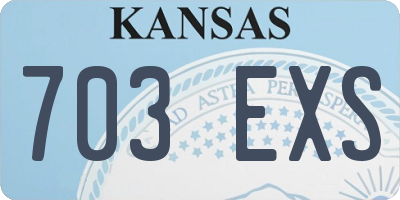 KS license plate 703EXS