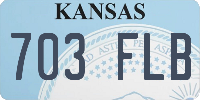 KS license plate 703FLB