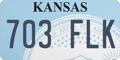 KS license plate 703FLK