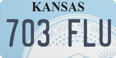 KS license plate 703FLU