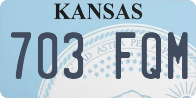 KS license plate 703FQM