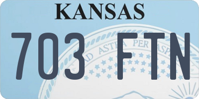 KS license plate 703FTN