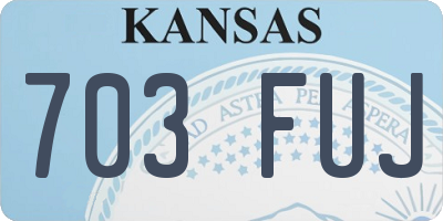 KS license plate 703FUJ