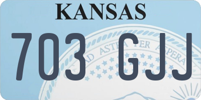 KS license plate 703GJJ