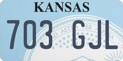 KS license plate 703GJL