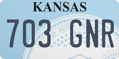 KS license plate 703GNR