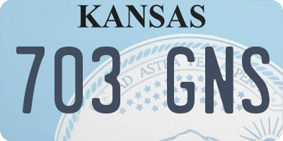 KS license plate 703GNS