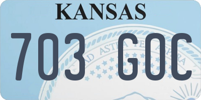 KS license plate 703GOC