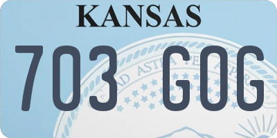 KS license plate 703GOG