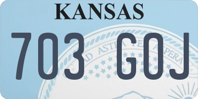KS license plate 703GOJ