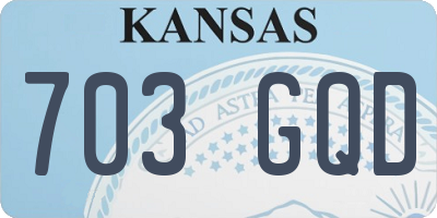 KS license plate 703GQD