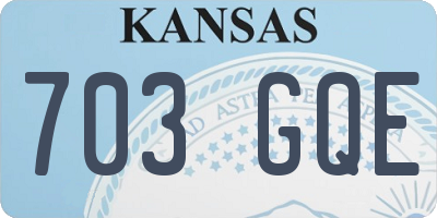 KS license plate 703GQE