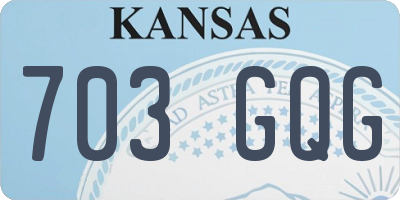 KS license plate 703GQG