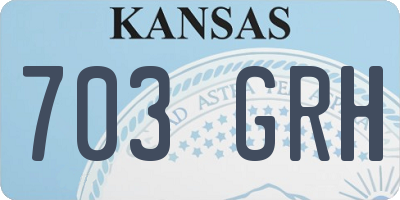 KS license plate 703GRH