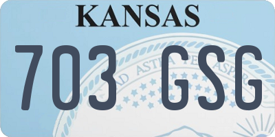 KS license plate 703GSG