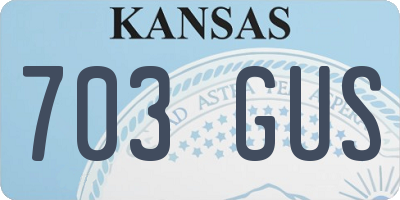 KS license plate 703GUS