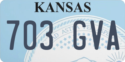 KS license plate 703GVA