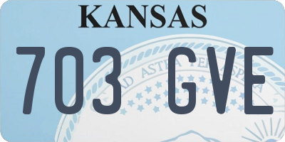 KS license plate 703GVE