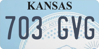 KS license plate 703GVG