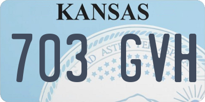 KS license plate 703GVH
