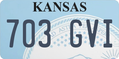 KS license plate 703GVI