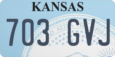KS license plate 703GVJ