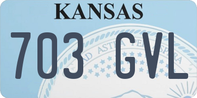 KS license plate 703GVL